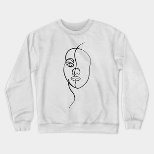 Woman face abstract art Crewneck Sweatshirt